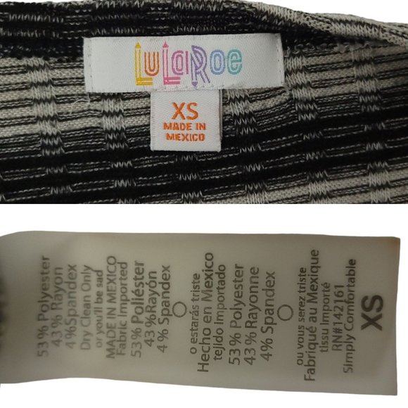 LuLaRoe Striped Open Front Cardigan Sweater Duster Womens Size XS Pockets - Picture 12 of 14